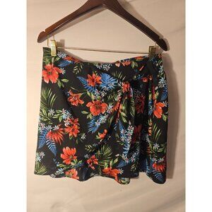 DR2 Womens Tropical Vacation Vibes Floral Skort Skirt Size XL Cruise Wear